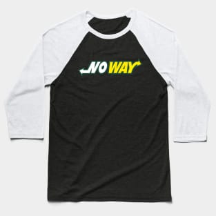 No Way Funny Logo Parody Baseball T-Shirt